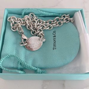 Tiffany & Co Oval Tag Necklace